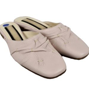 Duccio Del Duca﻿ Blush Pink Leather Mule Flats